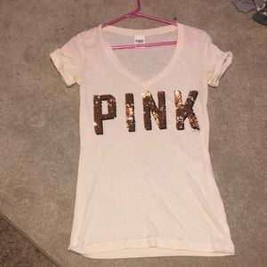 PINK Victoria Secret sequins T-shift